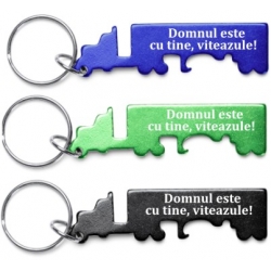 Breloc aluminiu camion, Domnul este cu tine viteazule!